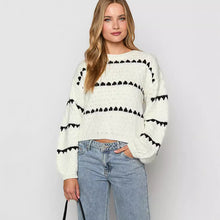 Load image into Gallery viewer, Autumn and Winter New Sweater Thick Needle Loose Plus Size Twist Striped Crew Neck Jumper Women