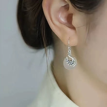 Load image into Gallery viewer, Retro 925 Silver Phoenix Chalcedony Earrings New Light Luxury Old Niche Ethnic Style High-end Versatile Earrings