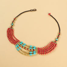 Load image into Gallery viewer, Original Design Retro Exotic Tibetan Nepalese Necklace Hand-woven Ethnic Style Multi-layer Forehead Headdress for Women