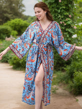 Load image into Gallery viewer, New Blouse Summer Cotton Printing Thin Blouse Bikini Summer Sunscreen Blouse Boho Kimono
