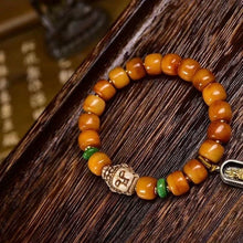 Load image into Gallery viewer, Tibetan Yak Bone Bucket Beads Cultural Play Bracelet Single Circle Return Bone Guanyin Accessories Tibetan Retro Men&#39;s and Women&#39;s Versatile Bracelet
