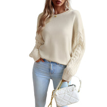 Load image into Gallery viewer, Round Neck Sweater Women&#39;s Autumn/Winter Long sleeved Knitted Shirt Top