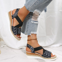 Load image into Gallery viewer, Summer New Flat Bottom Slope Heel Fish Mouth Casual Women&#39;s Sandals