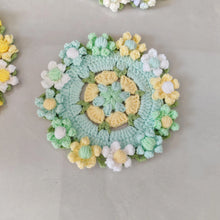 Load image into Gallery viewer, Hand Crocheted Wool Lily of The Valley Coaster Thermal Insulation Pad Small Bouquet for Girls Gifts