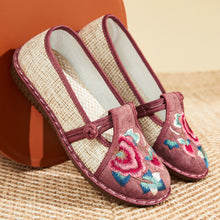 Load image into Gallery viewer, Ethnic Style New Fashion Single Shoes Woven Embroidered Shoes Soft Sole Mom&#39;s Shoes