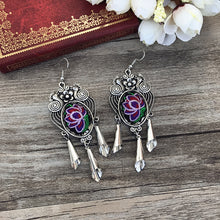 Load image into Gallery viewer, National Style Embroidered Tassel Earrings Retro Fashion Chime Earrings Ethnic Style Versatile Earrings