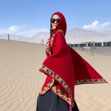 Load image into Gallery viewer, Big Cape, Comfortable Breathable Scarf, Ethnic Style Shawl Cape