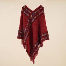 Load image into Gallery viewer, Spring and Autumn New Loose Pullover Knitted Shawl Ethnic Style Pullover Cape