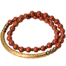 Load image into Gallery viewer, Red Blue Stone Beads Multi-layer Bracelet Couple Original Retro Ethnic Style Bracelet Women&#39;s Literary and Male Jewelry