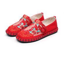 Load image into Gallery viewer, Tibetan Floral Embroidered style Flat Shoes