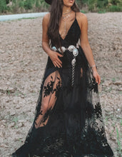 Load image into Gallery viewer, Women&#39;s Clothing, Amazon, Independent Station, Sleeveless V-neck Suspenders, Long Skirts, Dresses, Exposed Legs