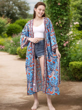 Load image into Gallery viewer, New Blouse Summer Cotton Printing Thin Blouse Bikini Summer Sunscreen Blouse Boho Kimono