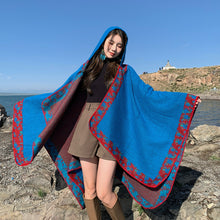 Load image into Gallery viewer, Big Cape, Comfortable Breathable Scarf, Ethnic Style Shawl Cape