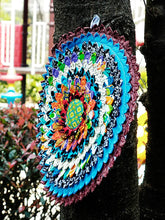 Load image into Gallery viewer, New Ethnic Style Handmade Round Fabric Seat Cushion Washable Cotton and Linen Tatami Mat Futon Splicing Garden Chair Cushion