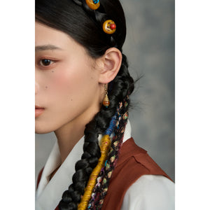 Nepalese Beeswax Earrings, Tibetan Niche Retro Ethnic Jewelry Earrings
