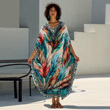 Load image into Gallery viewer, New Printing Vacation Beach Dress Loose Robe Bikini Blouse Sun Protection