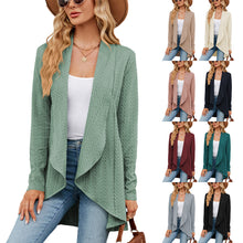 Load image into Gallery viewer, Autumn and Winter New Long sleeved Solid Color Loose Cardigan Top Women&#39;s Knitted Coat