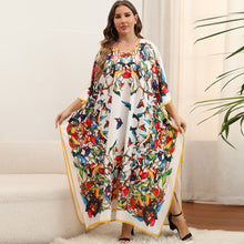 Load image into Gallery viewer, Plus Size Dress Beach Smock Bohemian Vacation Gown Bikini Sun Protection Cover up