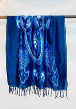 Load image into Gallery viewer, New Blue Dye Tie Scarf Ethnic Style Tie Dye Retro Large Shawl Long Detached Tibetan Blue Art Wax Dyed Scarf