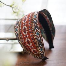 Load image into Gallery viewer, Variable Width Exquisite Embroidery Ethnic Style Headband, Wide Edge Headband Women&#39;s New Model