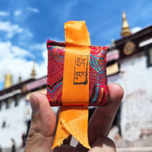 Load image into Gallery viewer, Tibetan Traditional Cloth Bag Amulet, Horse Head Ming King, Great White Umbrella Cover, Buddha Mother, Tara, etc