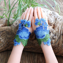 Load image into Gallery viewer, Ethnic Style Fabric Embroidery Bracelets Ethnic Style Hollow out Embroidery Gloves Wrist Bracelets