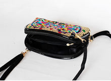 Load image into Gallery viewer, New Ethnic Embroidery Flower Bag Fashion Clutch Bag Shoulder Slung Mobile Phone Bag Mini Bag