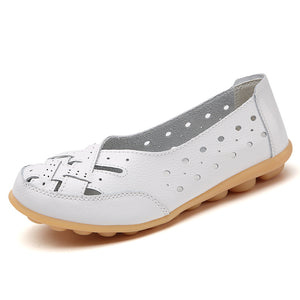 Plus Size Bird's Nest Summer Women's Shoes Hollow Loafers