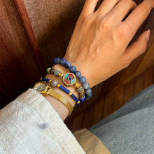 Load image into Gallery viewer, Original Tibetan Handmade Braided Rope Natural Lapis Lazuli Blue Nepalese Bracelet