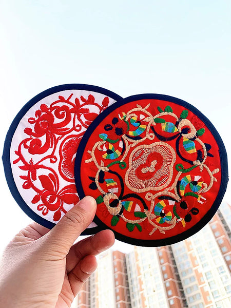 Ethnic Style Embroidery Coaster Characteristics Handicrafts Small Gifts
