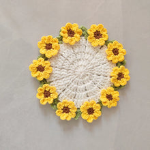 Load image into Gallery viewer, Hand Crocheted Wool Lily of The Valley Coaster Thermal Insulation Pad Small Bouquet for Girls Gifts