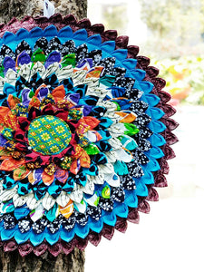 New Ethnic Style Handmade Round Fabric Seat Cushion Washable Cotton and Linen Tatami Mat Futon Splicing Garden Chair Cushion