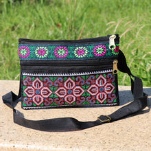 Load image into Gallery viewer, Ethnic Embroidery Single Shoulder Crossbody Bag Double Layer Zipper Bag