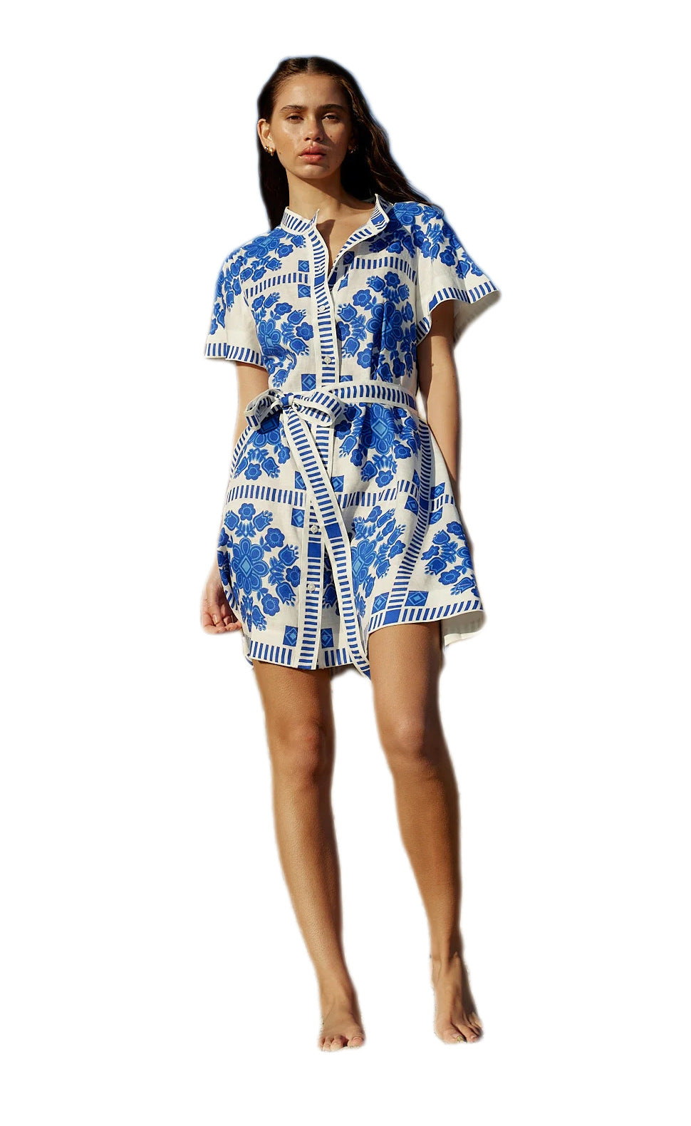 Spot Summer Casual Women's Fashion Printed Strap Dress