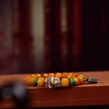 Load image into Gallery viewer, Tibetan Yak Bone Bucket Beads Cultural Play Bracelet Single Circle Return Bone Guanyin Accessories Tibetan Retro Men&#39;s and Women&#39;s Versatile Bracelet
