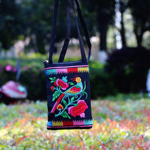 Load image into Gallery viewer, Ethnic Style Tribal Embroidery Flower Crossbody 6.5 Inch Mobile Phone Bag Hanging Neck Mobile Phone Bag