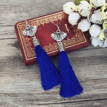 Load image into Gallery viewer, National Style Embroidered Tassel Earrings Retro Fashion Chime Earrings Ethnic Style Versatile Earrings