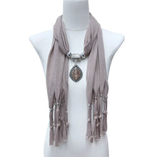 Load image into Gallery viewer, Alloy Jewelry Scarf, Pendant Scarf, Polyester Sweat Cloth 180x40 Women&#39;s Autumn and Winter Scarf