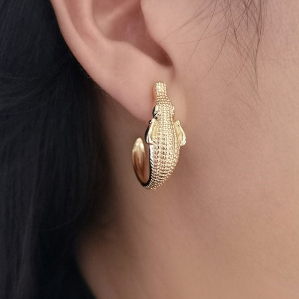 Retro Creative Versatile Sexy Crocodile Alloy Earrings