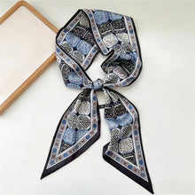 Load image into Gallery viewer, New Long Silk Scarf Women Luxury Paisley Print Headband Soft Satin Scarves Hands Bag Ribbon Foulard Hijab Neckerchief Headband
