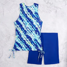 Load image into Gallery viewer, 2026 Printed Tankini Set Two Pieces Swimsuit Women Drawstring Swimwear Female &amp; Long knee Shorts Bathing Swimming Swim Suit