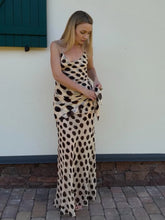 Load image into Gallery viewer, Elegant Animal Print Maxi Dress Detachable Scarf Spaghetti Strap Tie Waist Slim Fit Skirt Women Summer Party Vacation Outfit New