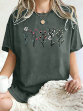 Load image into Gallery viewer, All Kinds Of Beautiful Flowers Printed T-Shirt Women Cotton Loose T Shirts All-Match Summer Clothing Comfortable Y2K Streetwear