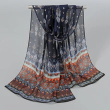 Load image into Gallery viewer, Ethnic New Chiffon Scarf For Women Summer Print Thin Sunscreen Scarves Soft Shawl Foulard Viscose Autumn Female Wrap Shawls