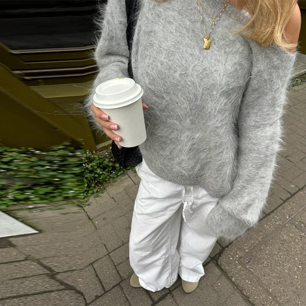 Casual Color Block Striped Pullover Women's O-neck Long Sleeve Loose Knit Sweater 2026 Autumn New Lady Vintage Outdoor Wear