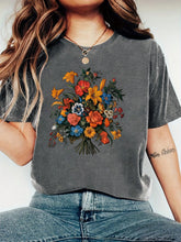 Load image into Gallery viewer, Harajuku Flowers and Plants Vintage Women T Shirt Short Sleeve Crew Neck Summer Tshirt Tops for Women Clothes