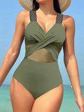 Load image into Gallery viewer, 2026 Plain Ruched Swimsuit Women One Piece Ring Link Swimwear Female Bathers Bathing Swimming Swim Bodysuit Summer Beachwear