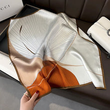 Load image into Gallery viewer, 2025 New 100% Pure Silk Scarf Women Neck Hair Foulard Bandana Square Small Headband Hijab Print Poncho Scarves Pashmina