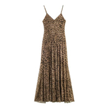 Load image into Gallery viewer, Ladies Sexy Summer Dress Women Vintage Leopard Print Sling Dress Party Suspender Sleeveless Backless Slimming Maxi Dress Female