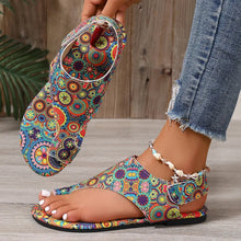 Load image into Gallery viewer, Women Flat Sandals Comfortable Flats Sandals Printed Bohemia Roman Style Shoes for Women Fashion Shoes Sandalias De Mujer